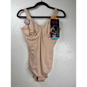 NWT Maidenform Ultra Firm Built-In Bra Body Shaper Nude 36DD Bridal Shapewear